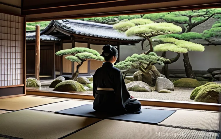 디지털 디톡스 캠프의 트렌드 및 변화 - **Prompt:** A serene and luxurious digital detox retreat experience. An adult individual, elegantly ...