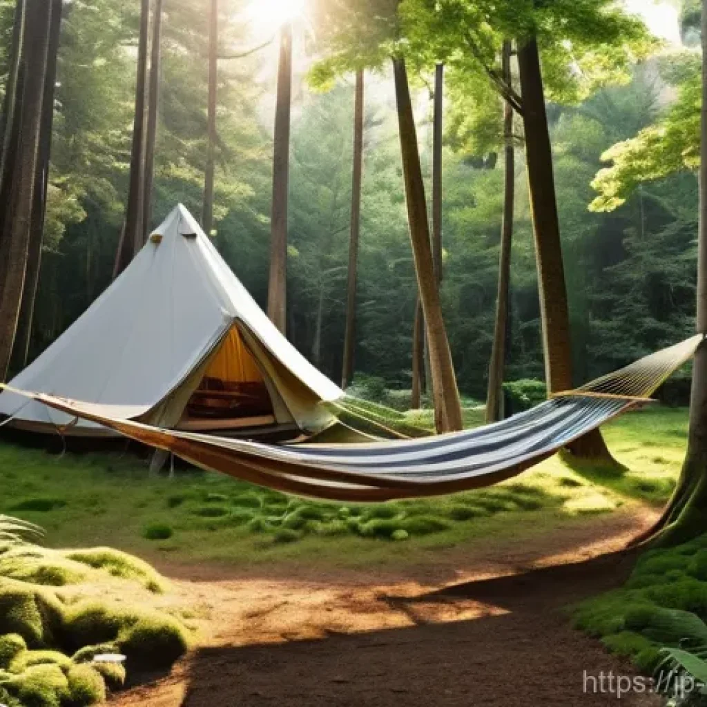 디지털 디톡스 캠프의 다양한 테마 소개 - **Prompt: Serene Forest Glamping Digital Detox**
An aerial shot of a beautifully designed glampi...